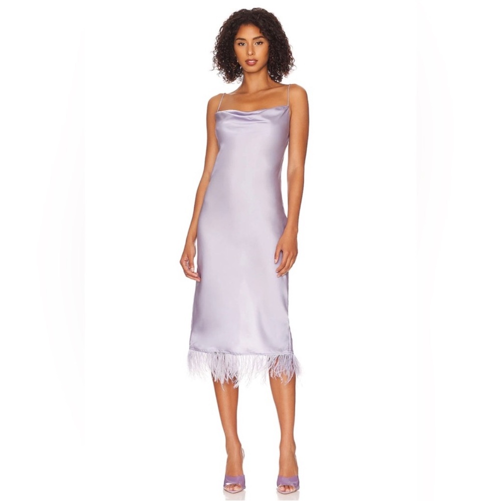 L’Academie Mindy Midi Dress in Lavender